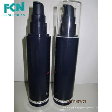 small plastic pump spray cosmetic packaging black airless plastic cosmetic bottle